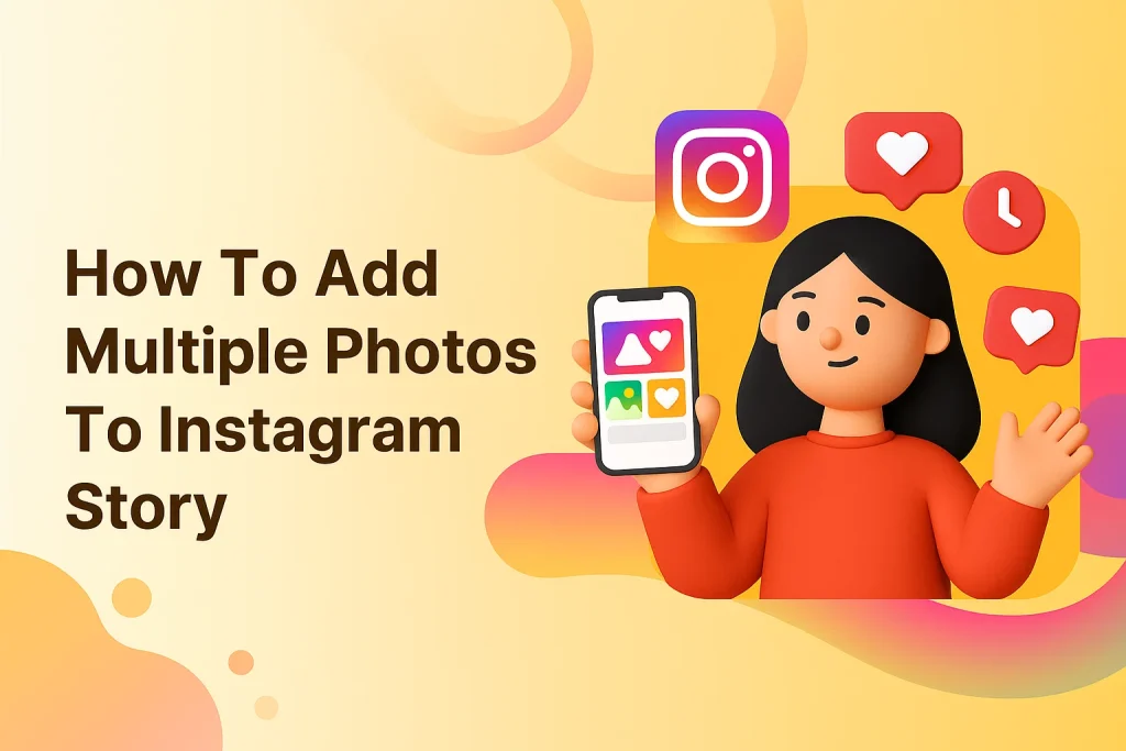 How To Add Multiple Photos To Instagram Story 2 Step-by-step guide showing how to add multiple photos to Instagram Story using Layout feature